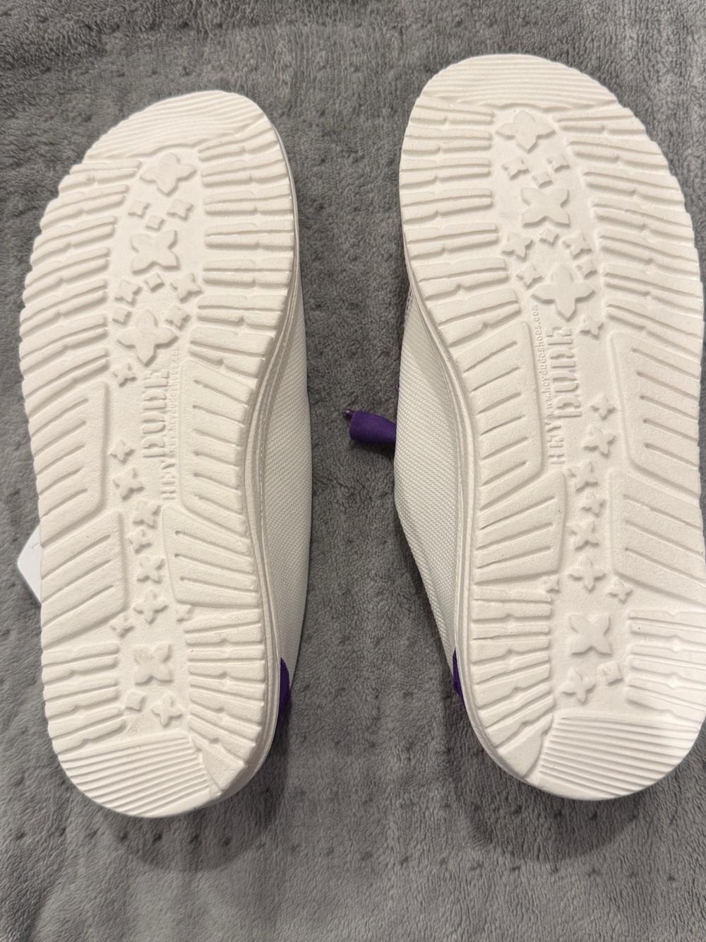 Hey Dude LSU Canvas Slip-Ons in Yellow and Purple - Picture 4 of 5